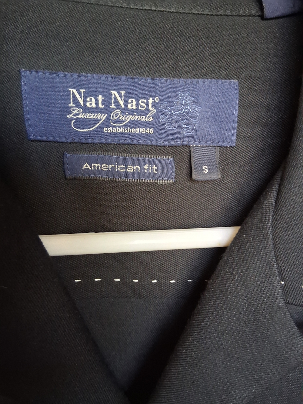 Mens Nat Nast Embroiderd American Fit Silk Shirt Small - Picture 2 of 3